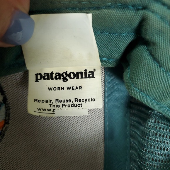 PATAGONIA Snapback Hat Fitz Roy Scope Orange 1973 Adjustable Mesh Trucker Cap - Picture 8 of 13